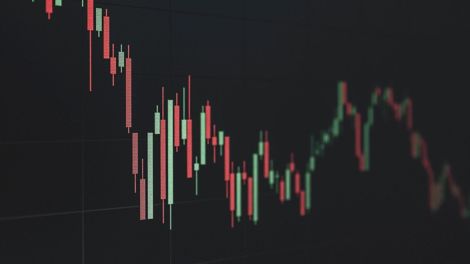 A financial chart reflecting the AI bubble question with rising stock market lines.