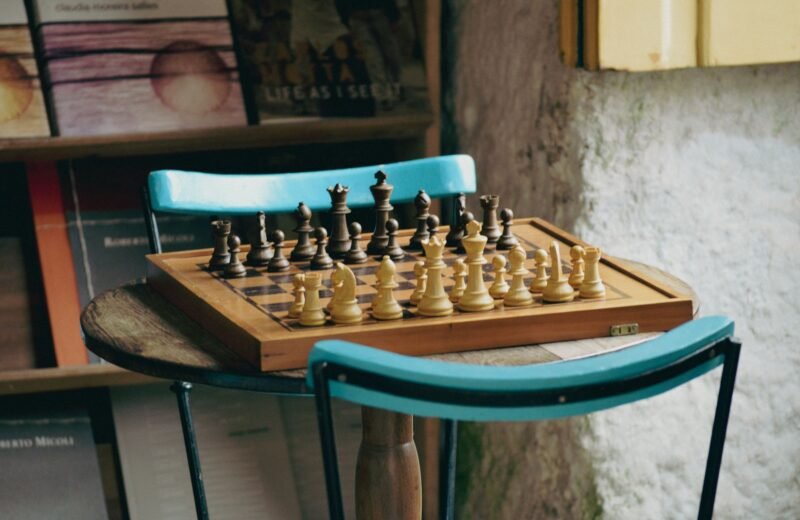 A strategic chessboard representing the race to capture AI profits.