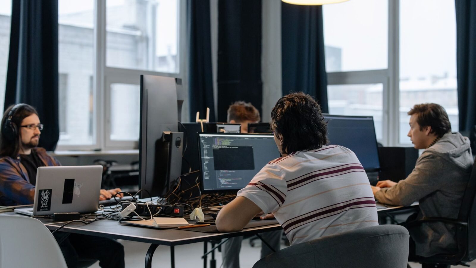 Engineers collaborating on technology at one of the growing Indian AI startups
